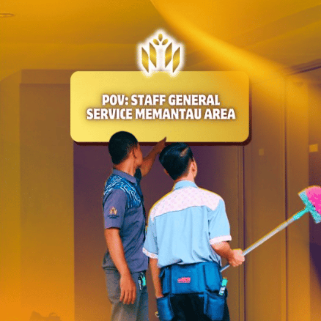 Kegiatan Rutin Staff General Service: Memantau Area dan Koordinasi Tim Operasional